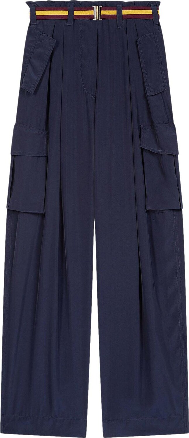 

Брюки Dries Van Noten Viscose Cargo 'Navy', синий