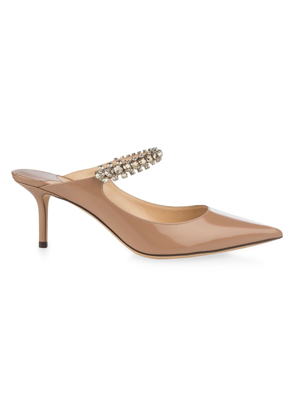 

Туфли без задника Bing 65MM из лакированной кожи с украшением Jimmy Choo, розовый