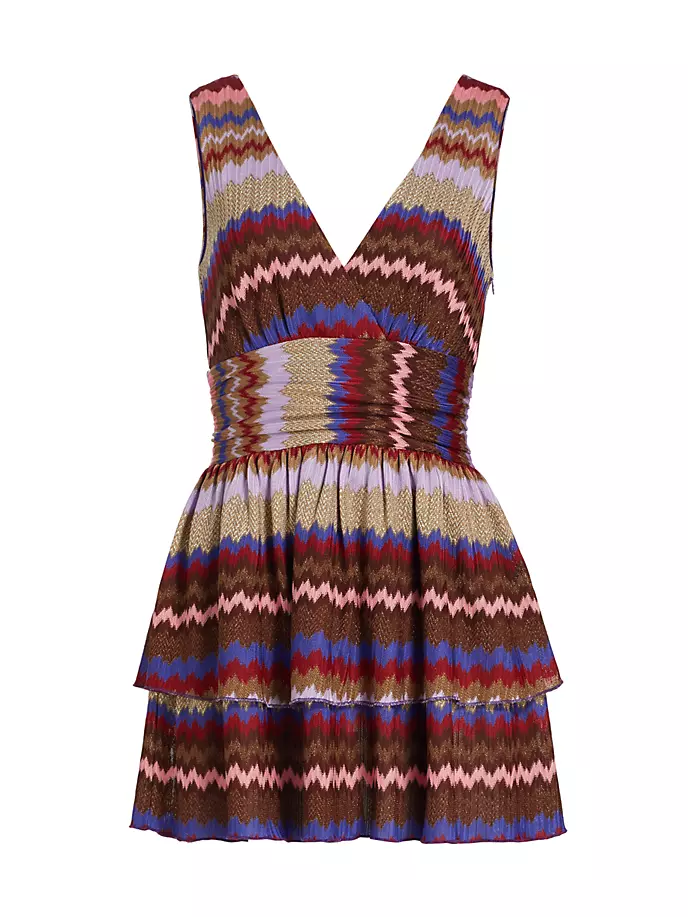 

Многоярусное мини-платье Laura с зигзагом Ramy Brook, цвет chevron holiday knit