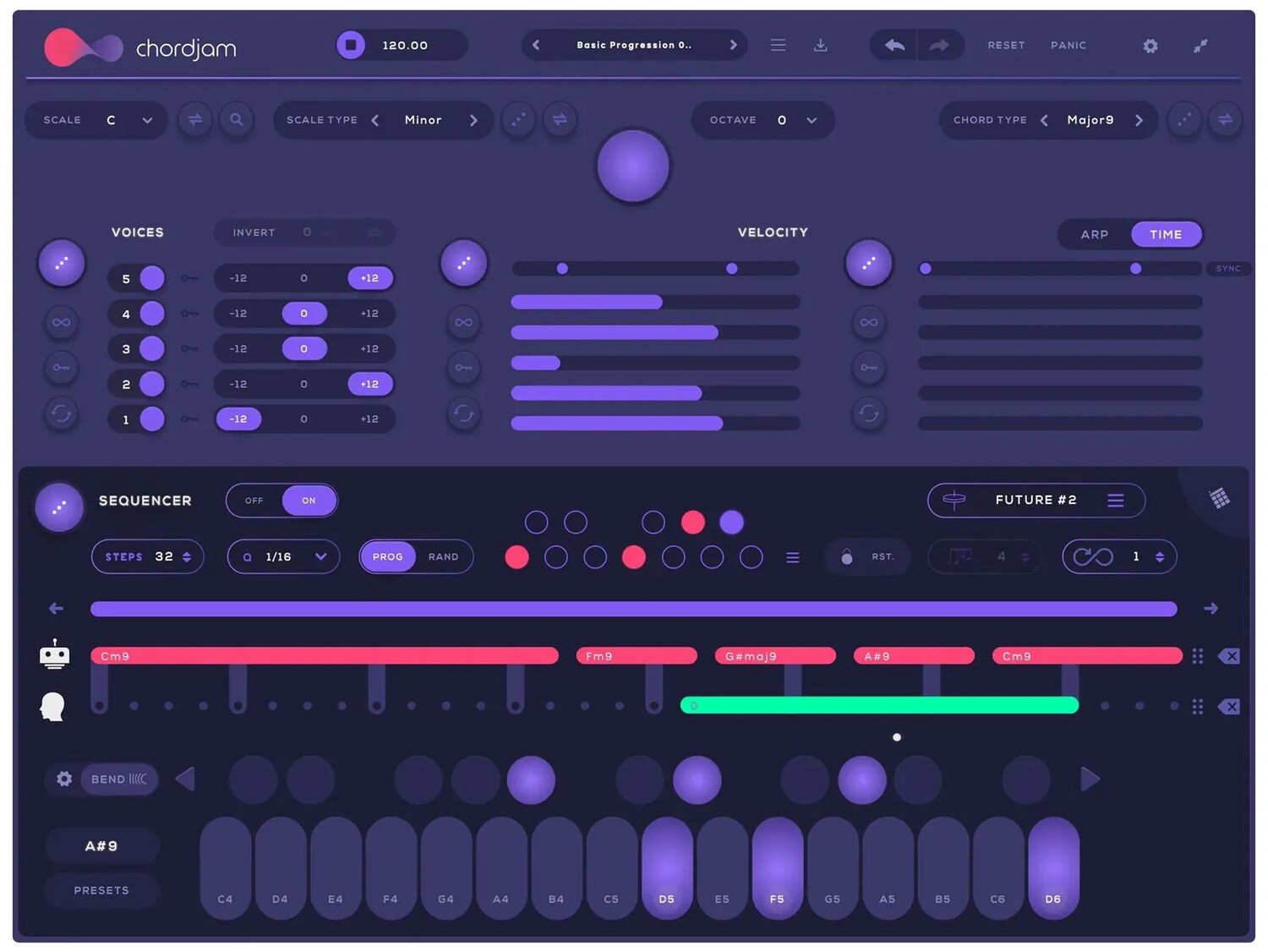 

Плагин Audiomodern Chordjam Compositional Assistant