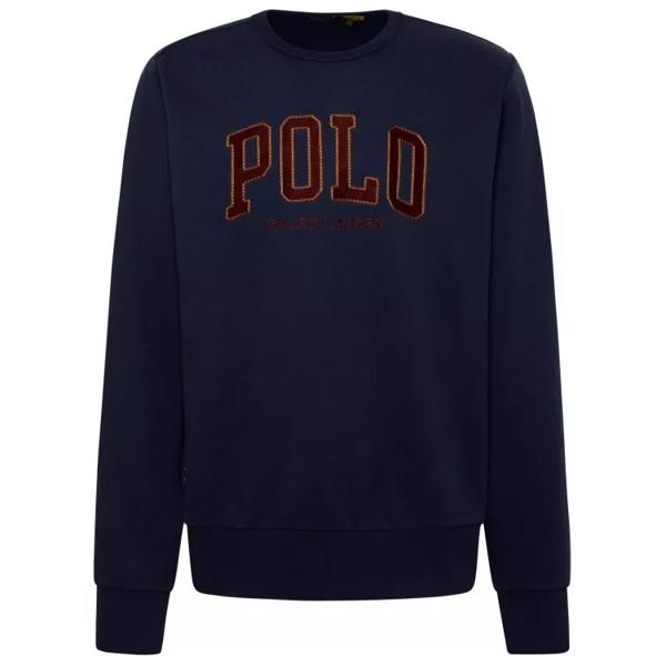 Футболка navy cotton blend sweatshirt Polo Ralph Lauren, синий