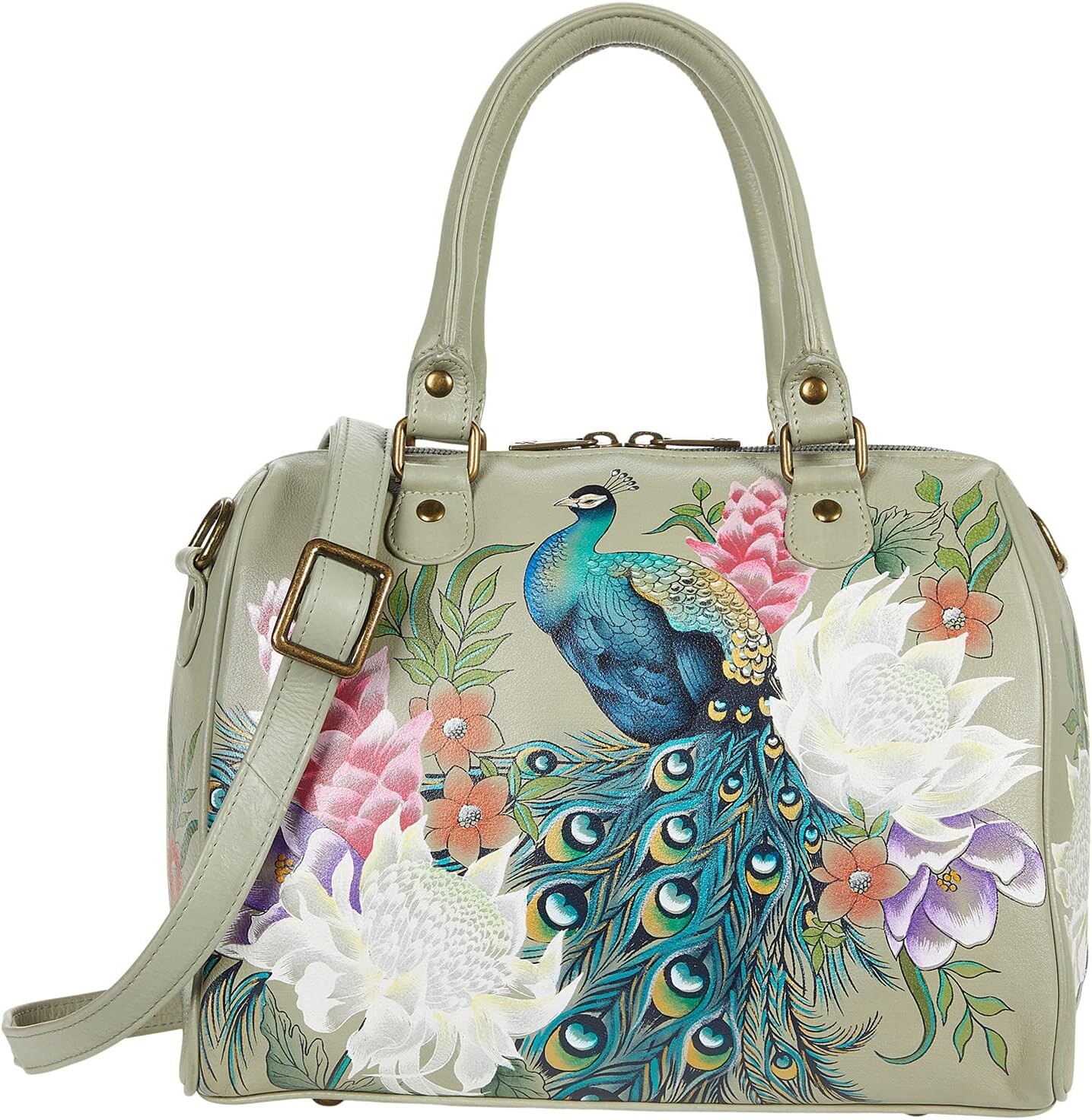 

Классическая сумка-портфель на молнии 625 Anuschka, цвет Regal Peacock