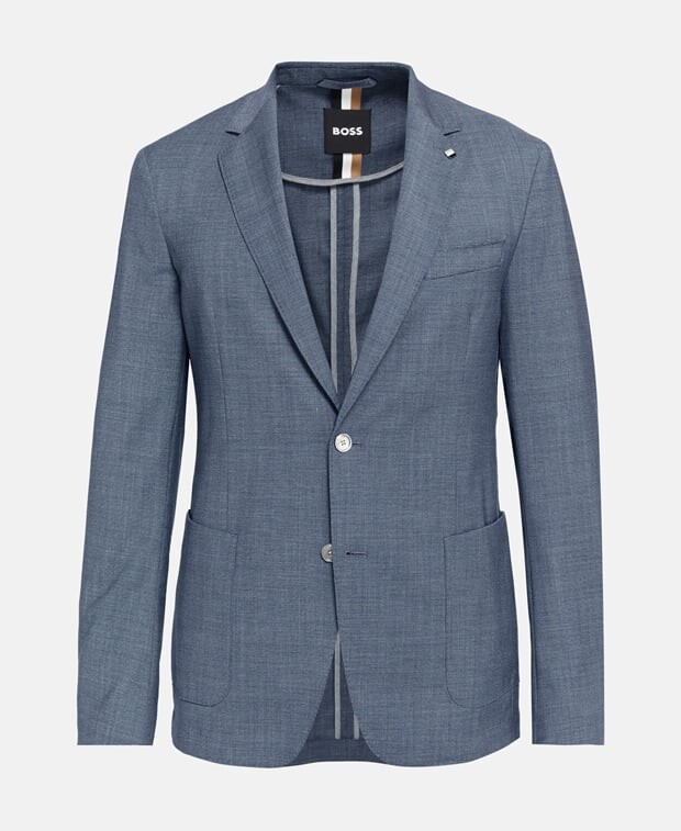 

Шерстяной пиджак Boss Black, цвет Slate Blue