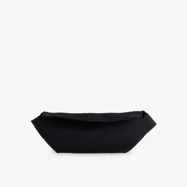 Плиссированная поясная сумка из плетеной ткани с тисненым логотипом Homme Plisse Issey Miyake, черный серое пальто с краями homme plisse issey miyake