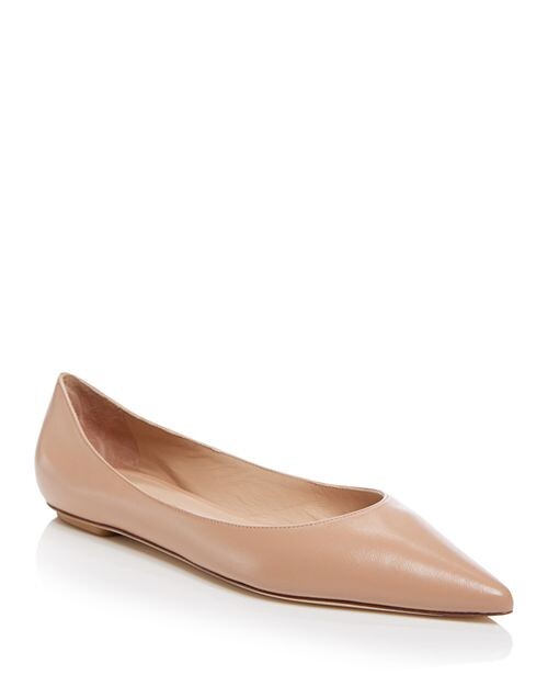 

Женские туфли без шнуровки Emilia с острым носком Stuart Weitzman, цвет Tan/Beige