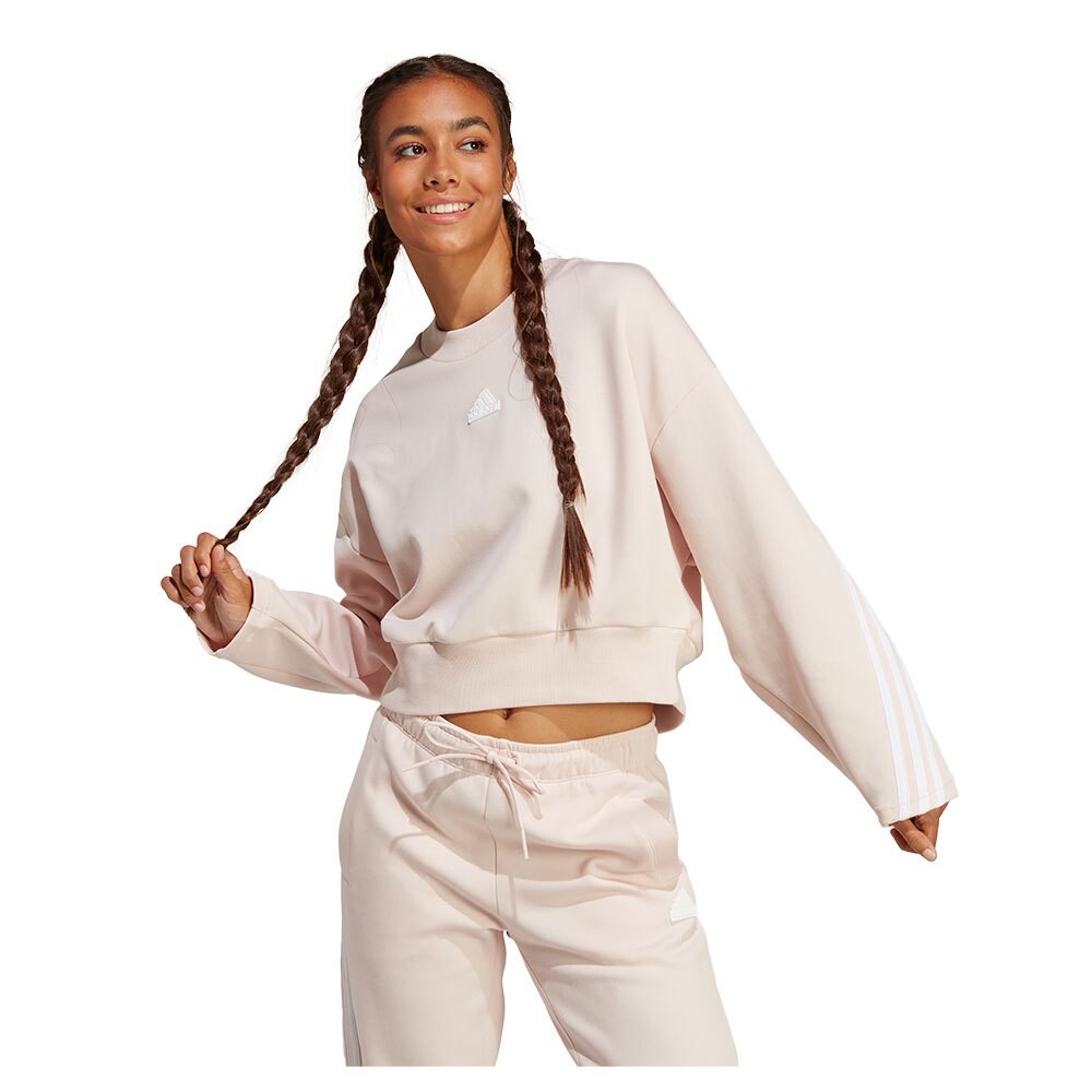 

Толстовка adidas Sportswear Fi 3S Crew, розовый