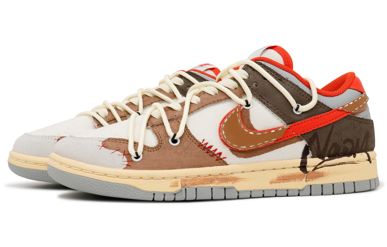 

Кроссовки Nike Dunk Skateboarding Shoes Unisex Low-top Brown, цвет Planet Walk