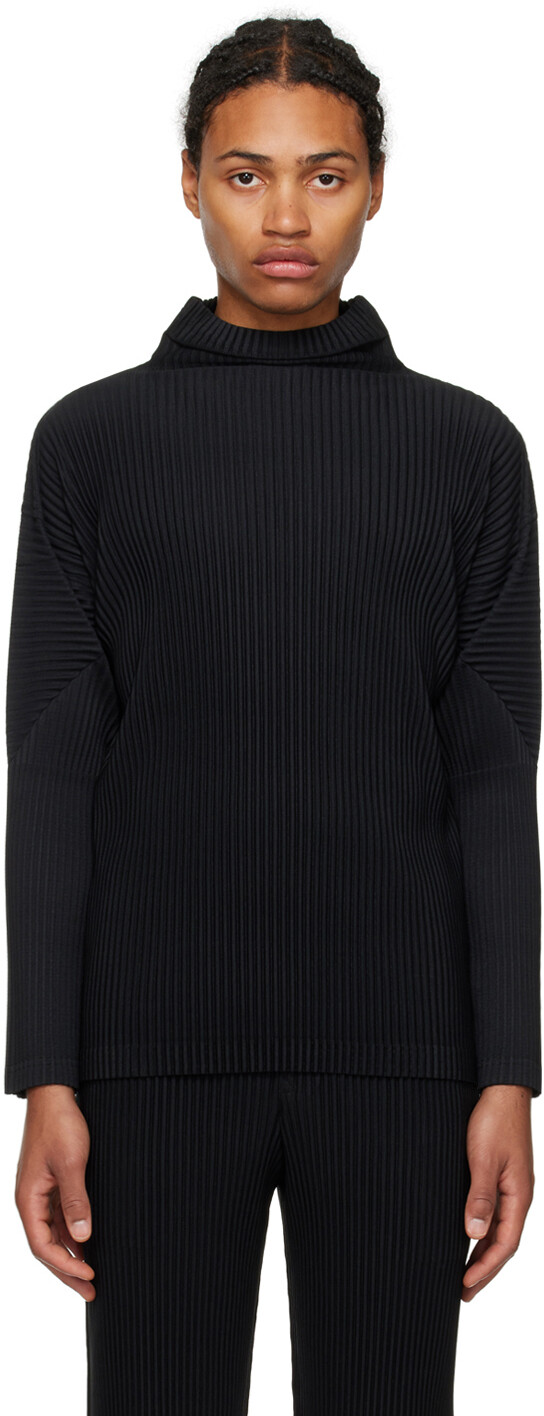 

Черная водолазка Basics HOMME PLISSe ISSEY MIYAKE, Черный