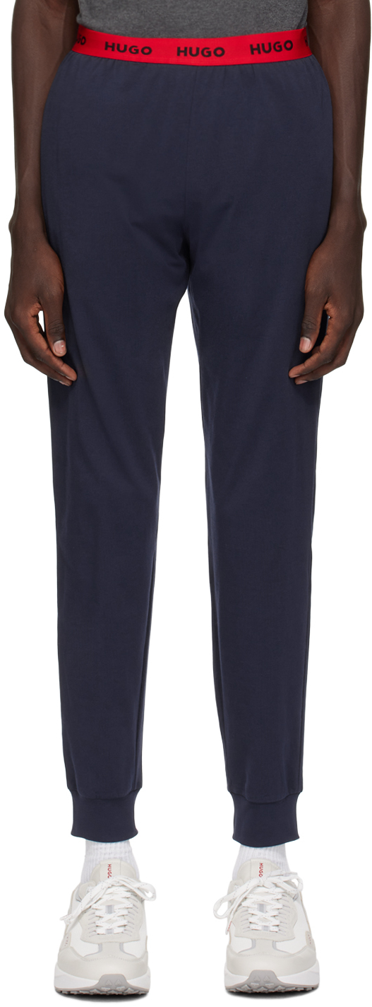Темно-синие пижамные брюки с двумя карманами Hugo цена и фото