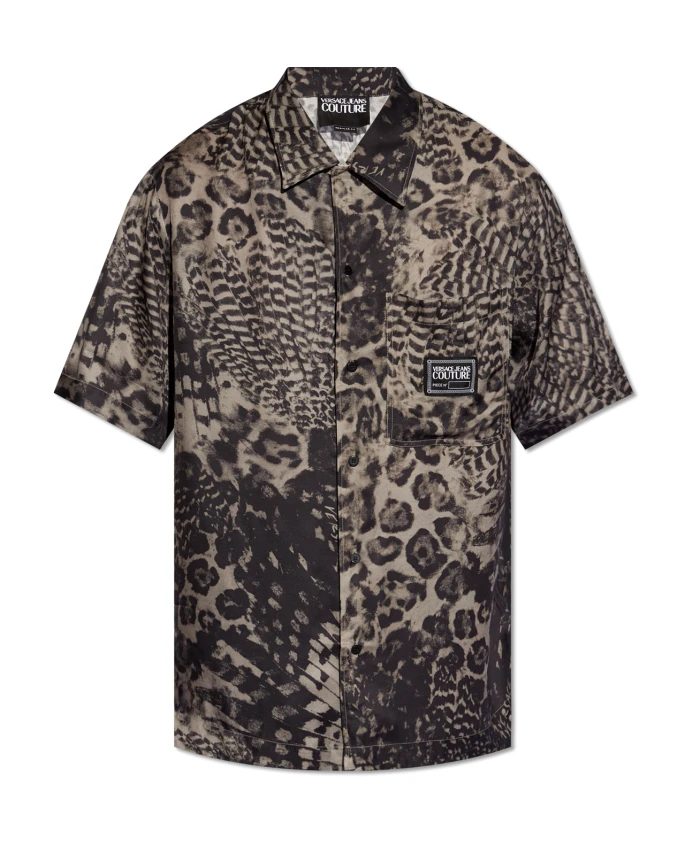 

Рубашка с короткими рукавами Versace Jeans Couture, черный