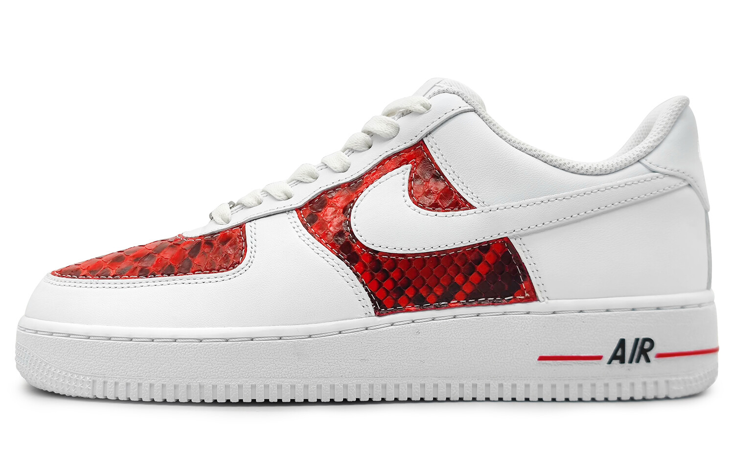 

Кроссовки Nike Air Force 1 Skateboarding Shoes Men Low-top White, красный