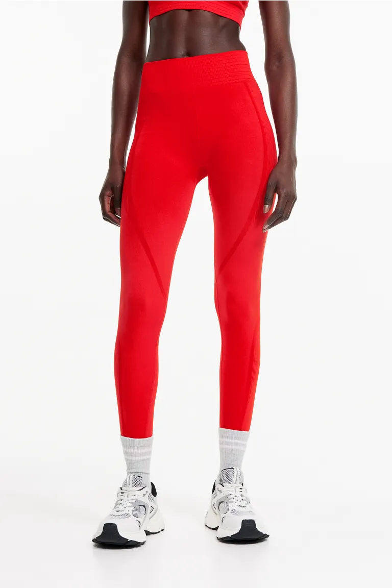 

Бесшовные спортивные леггинсы drymove shaper H&M, красный