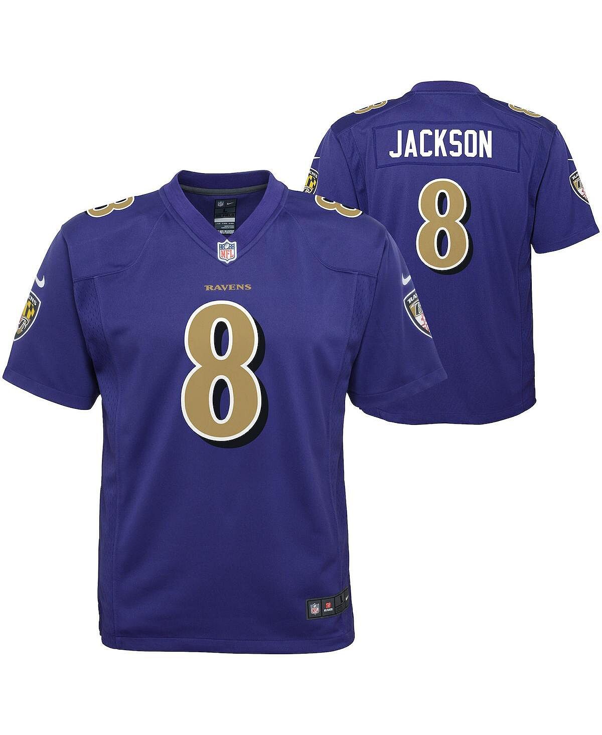 

Джерси Big Boys Lamar Jackson Purple Baltimore Ravens Color Rush Player Game Nike