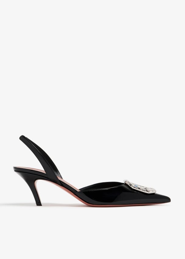 

Туфли Amina Muaddi Camelia Slingback, черный