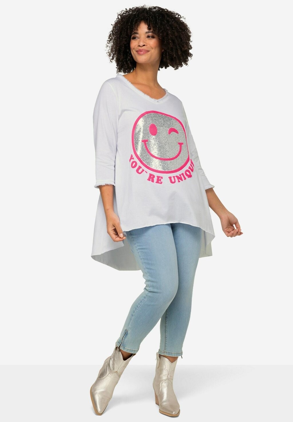 

Рубашка с длинным рукавом SMILEY SAUM Angel of Style, цвет weiß