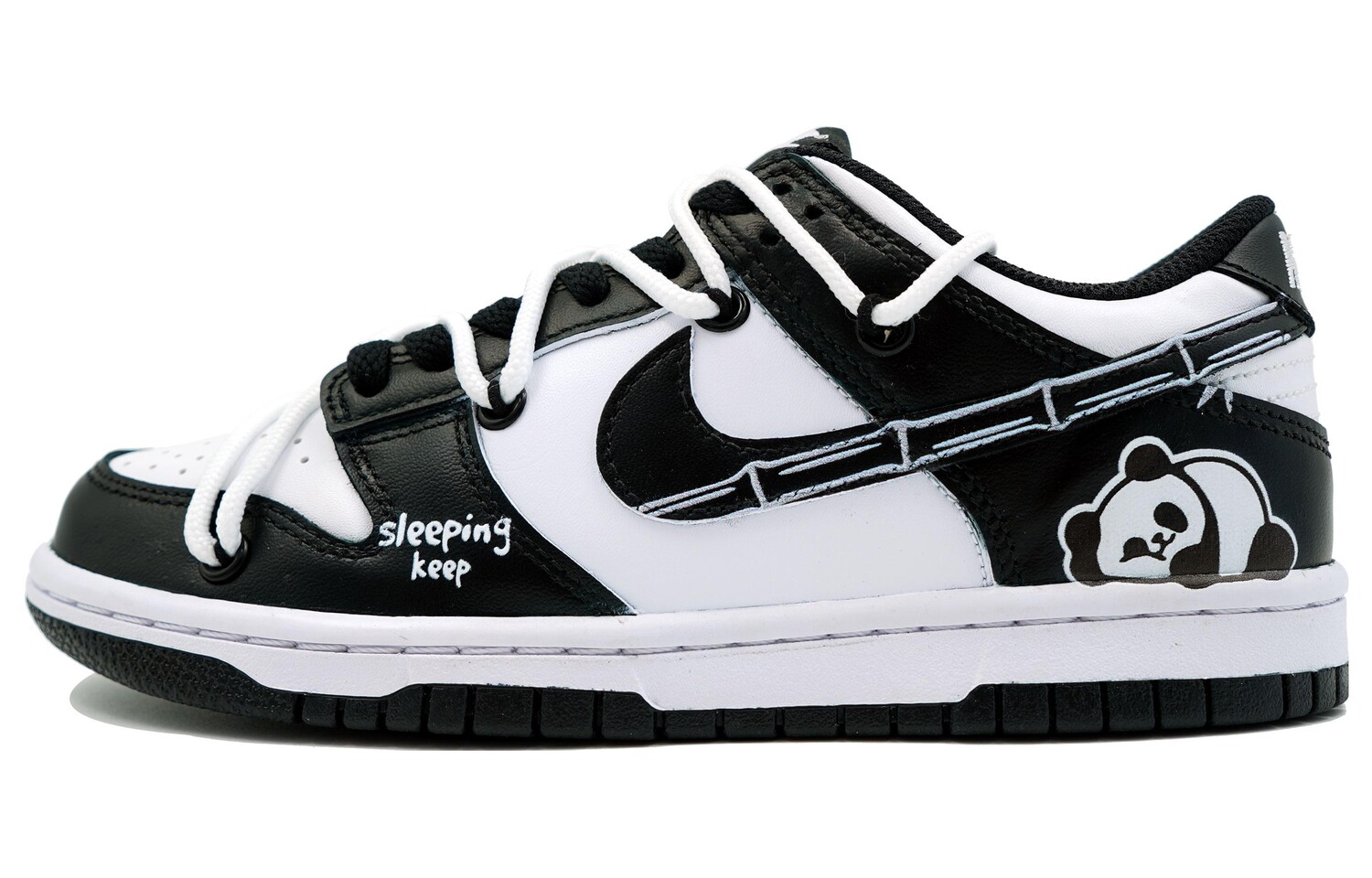 

Кроссовки Nike Dunk Skateboarding Shoes Women's Low-top White, черный