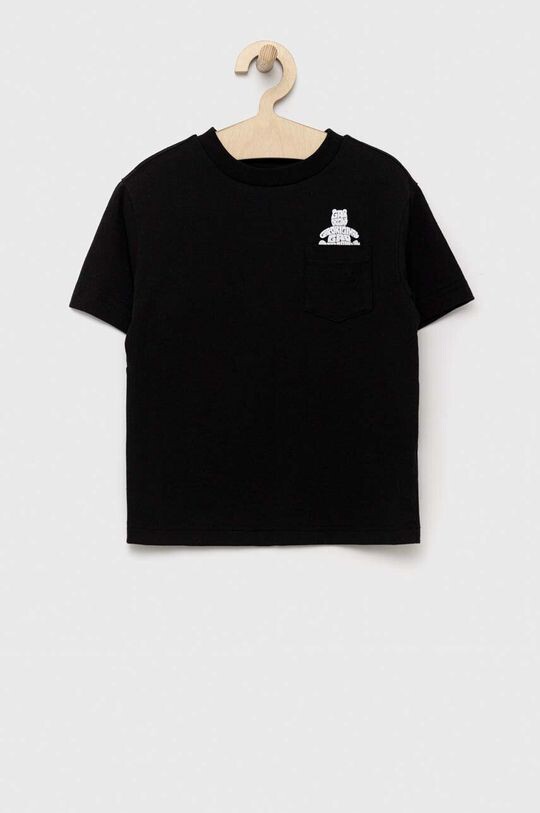 

Детская хлопковая футболка GAP, черный