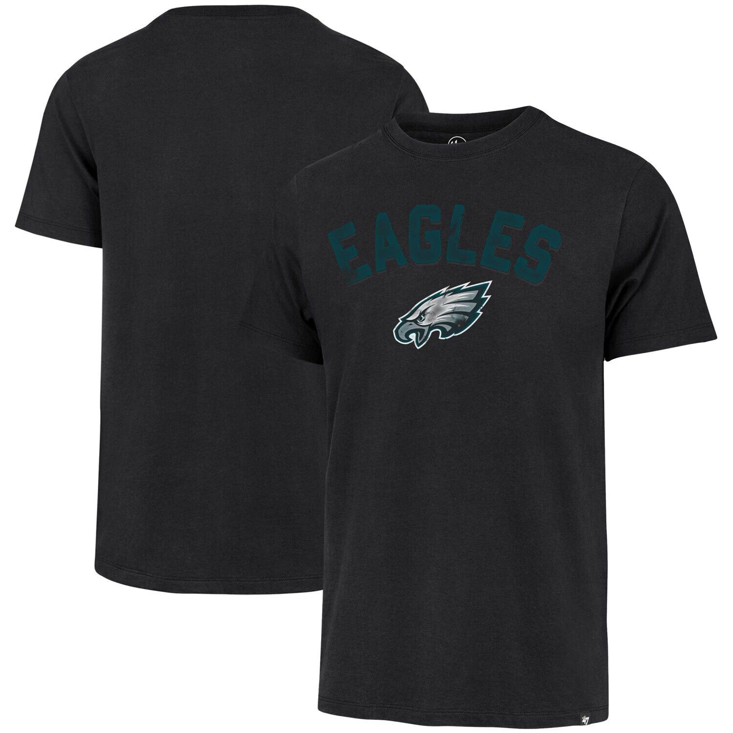 

Мужская черная футболка Philadelphia Eagles All Arch Franklin '47, Черный