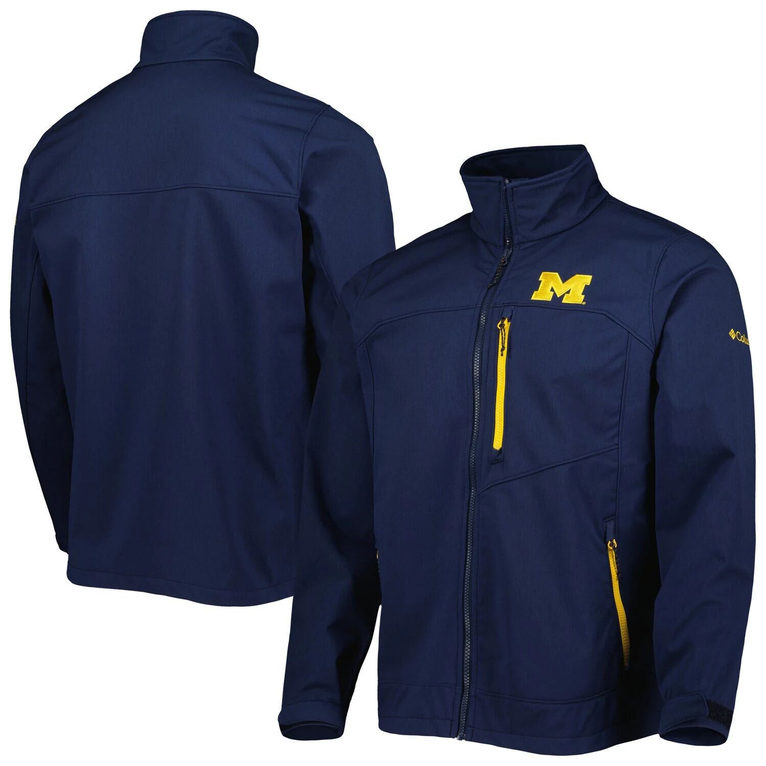 

Мужская куртка Columbia Navy Michigan Wolverines Ascender II с молнией во всю длину