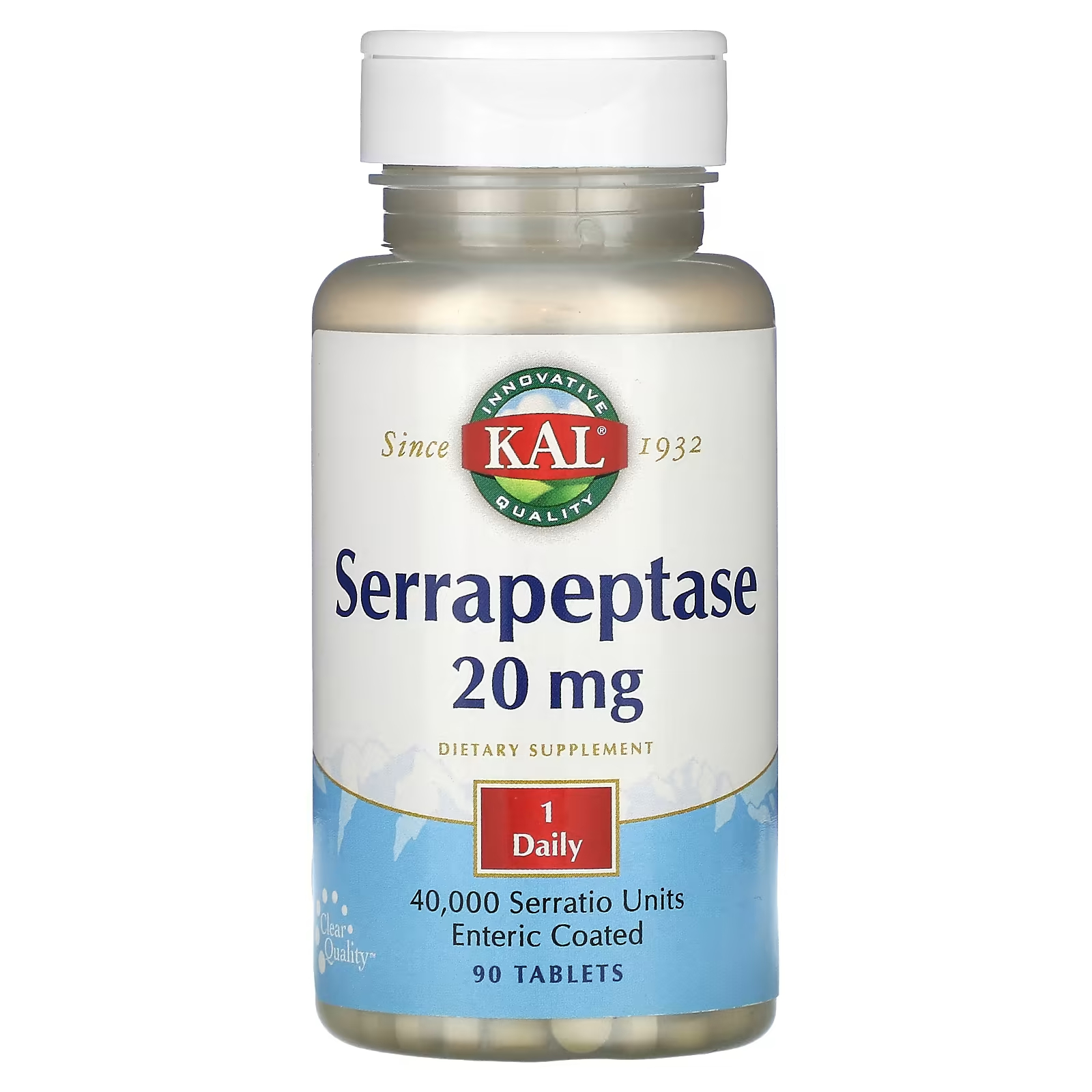 Серрапептаза Kal 20 мг, 90 таблеток бромелайн kal 1000 мг 90 таблеток