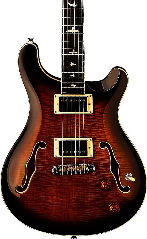 

Электрогитара PRS SE Hollowbody II Electric Guitar, Black Gold Burst w/ Hard Case