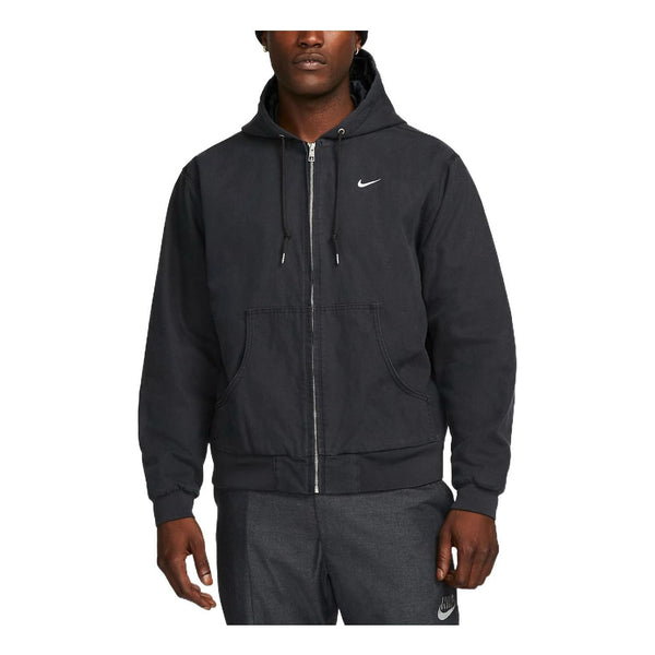 Куртка Nike long sleeves zipped hooded jacket 'Black', черный цена и фото