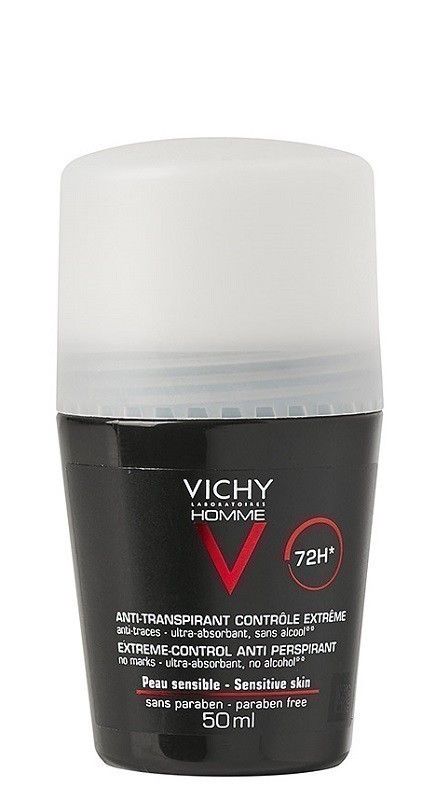 Vichy Homme Anti-Transpirant 72H Extreme-Controle антиперспирант для мужчин, 50 ml vichy deo anti transpirant 48h sensitive антиперспирант 50 ml