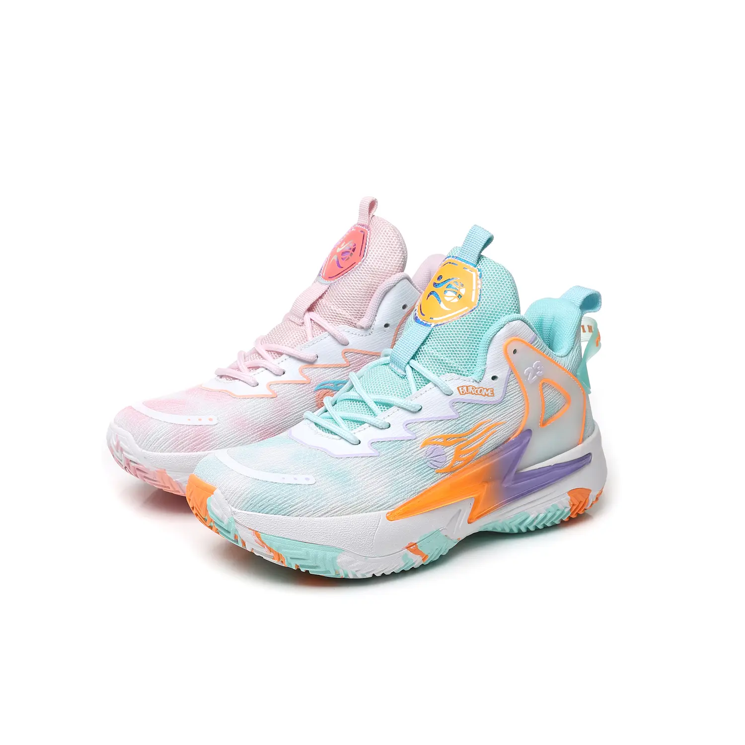 

Баскетбольные кроссовки Basketball Shoes Unisex Low-Top Burcome, цвет Mandarin Duck Powder/Purple (Random Left or Right)