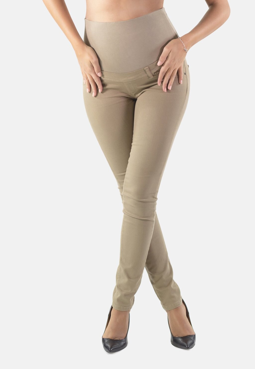 

Узкие джинсы MamaJeans, бежевый