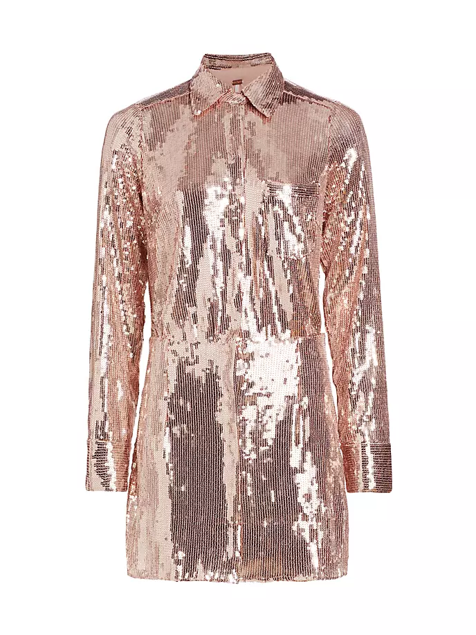 

Платье-рубашка Sophie с пайетками Free People, цвет champagne