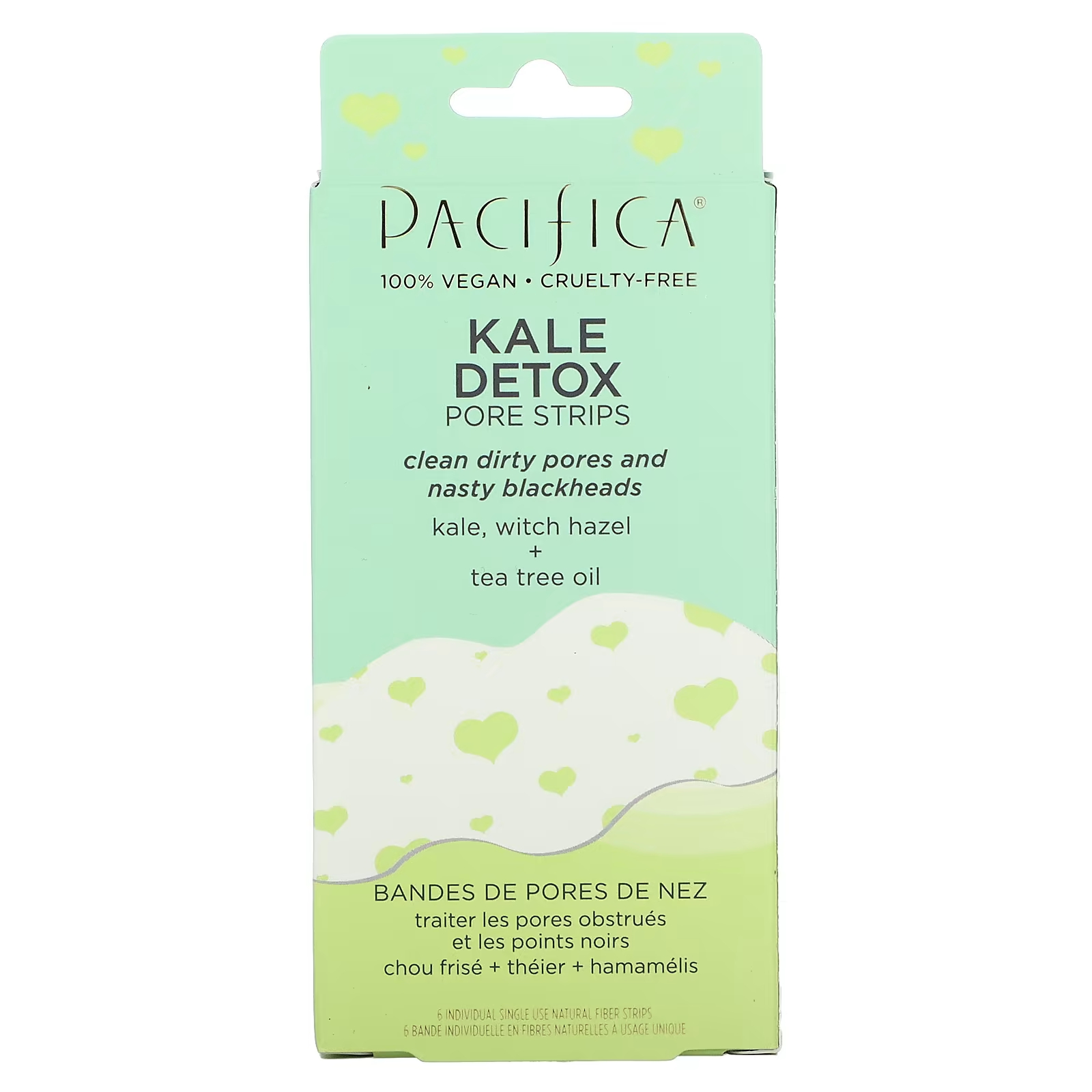 Крем Pacifica Kal e Detox Pore Strips, 6 одноразовых полосок