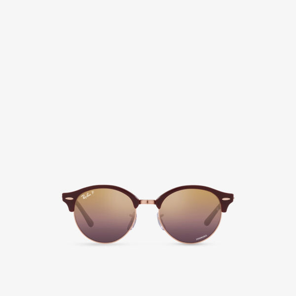 

Rb4246 солнцезащитные очки clubround chromance в круглой оправе из ацетата ацетата Ray-Ban, красный