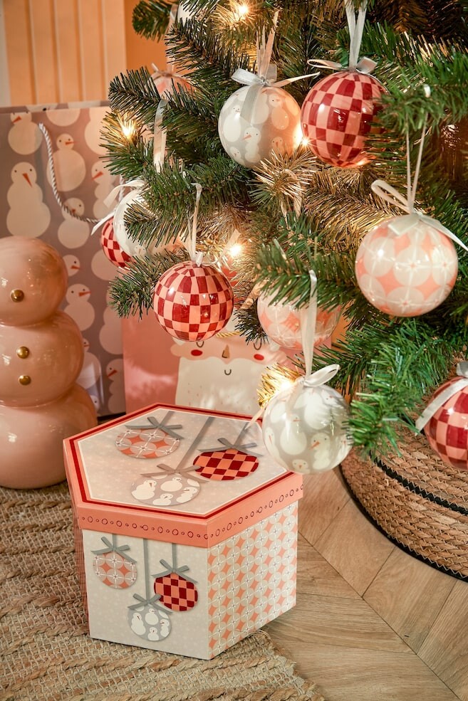 

Подарочный набор елочных безделушек House Of Seasons, серый