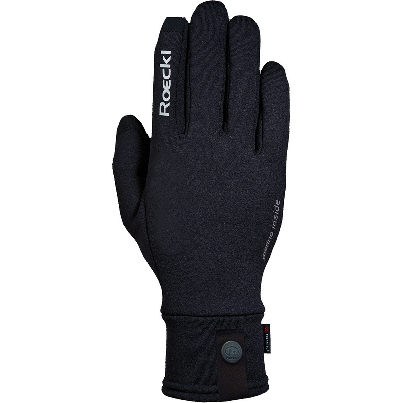 Катари перчатки Roeckl, черный черные кожаные перчатки с сенсорным экраном и манжетой борг asos