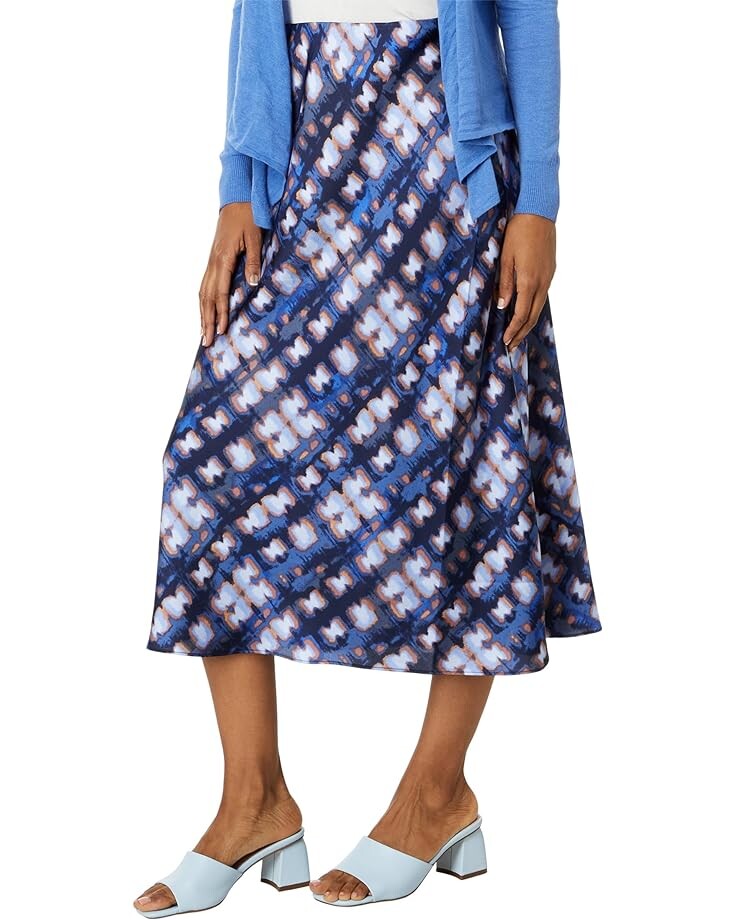 

Юбка NIC+ZOE Shibori Glow Slip, цвет Indigo Multi