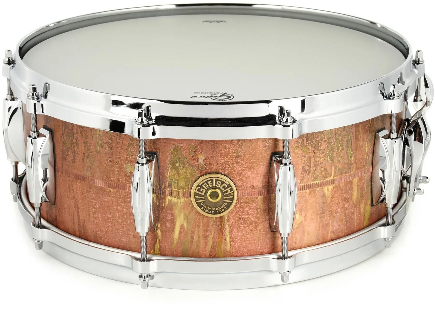 

Gretsch Drums Keith Carlock Signature Snare Drum — 5,5 x 14 дюймов — винтажная патина