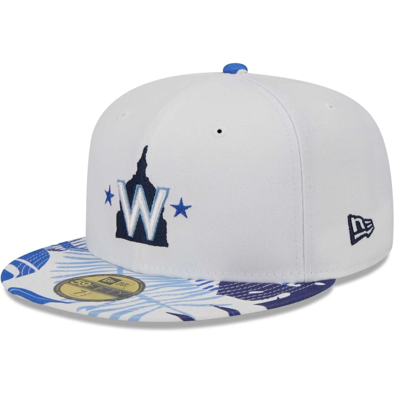 

Мужская приталенная шляпа New Era белая/синяя Washington Nationals Flamingo 59FIFTY