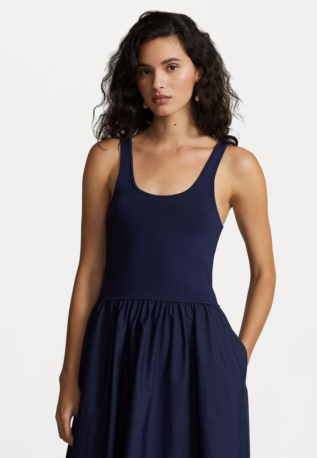 

Длинное платье Zaha Sleeveless Day Dress Polo Ralph Lauren, цвет cruise navy