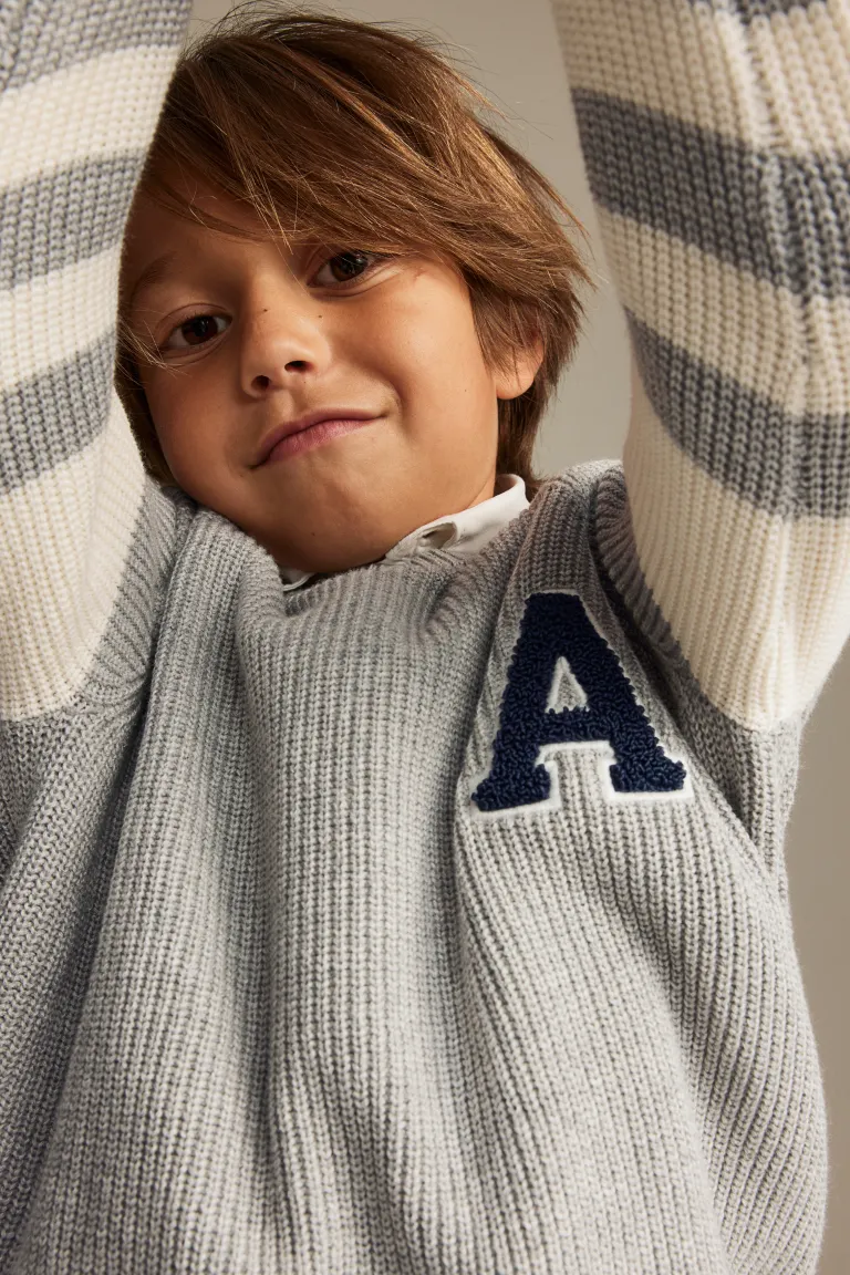 

Хлопковый свитер H&M, серый