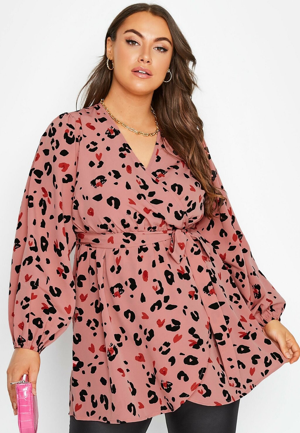

Блузка Yours Clothing, розовый