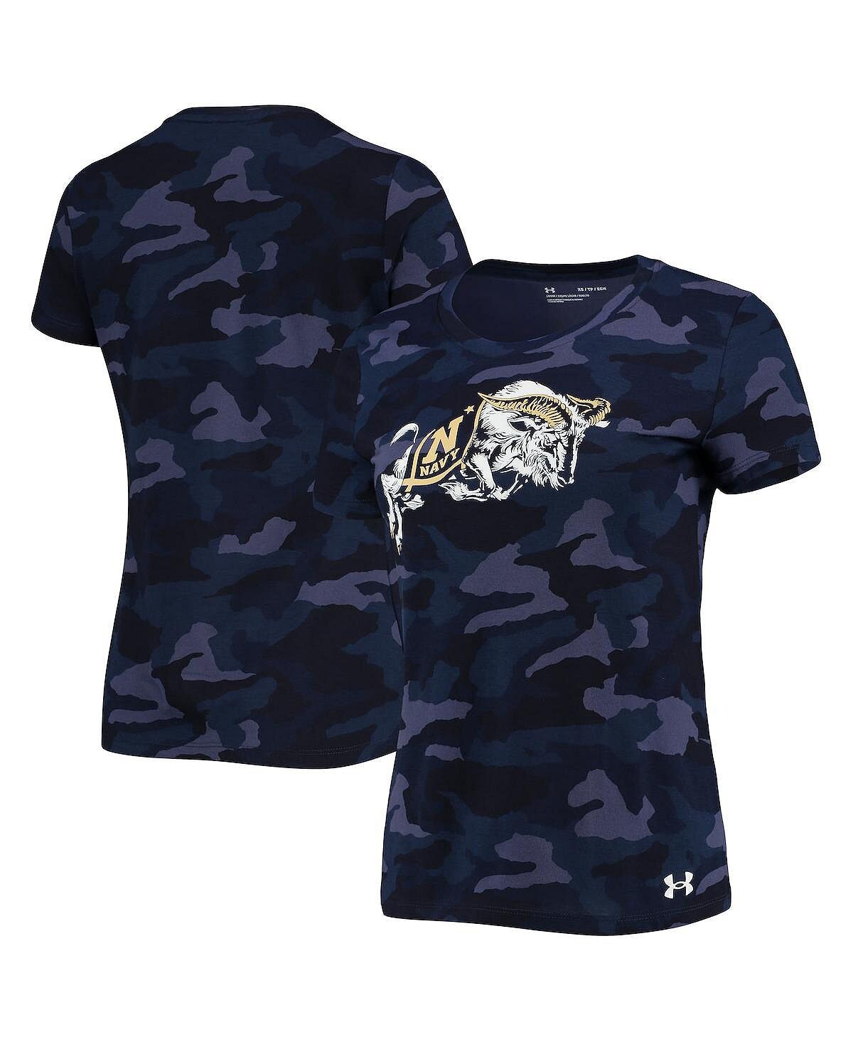 

Женская камуфляжная футболка темно-синего гардемарина Under Armour