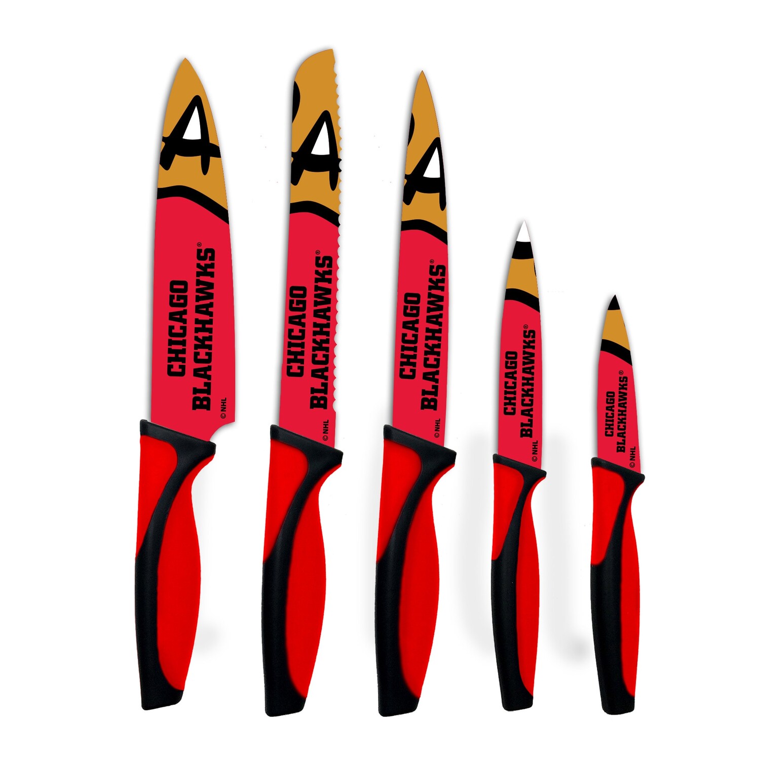 

Набор столовых ножей Woodrow Wear CHicago Blackhawks, 5 штук