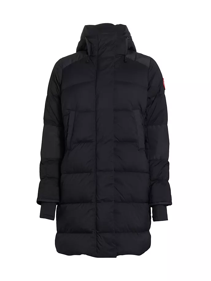 Складное пуховое пальто Alliston Canada Goose, черный пуховик alliston packable средней длины canada goose