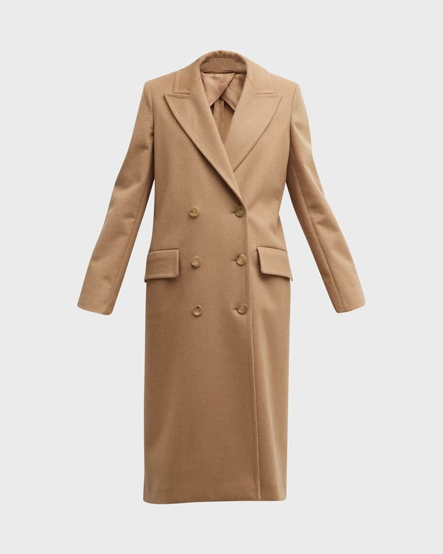 

Длинное верхнее пальто из смесовой шерсти Elmi Max Mara, Коричневый