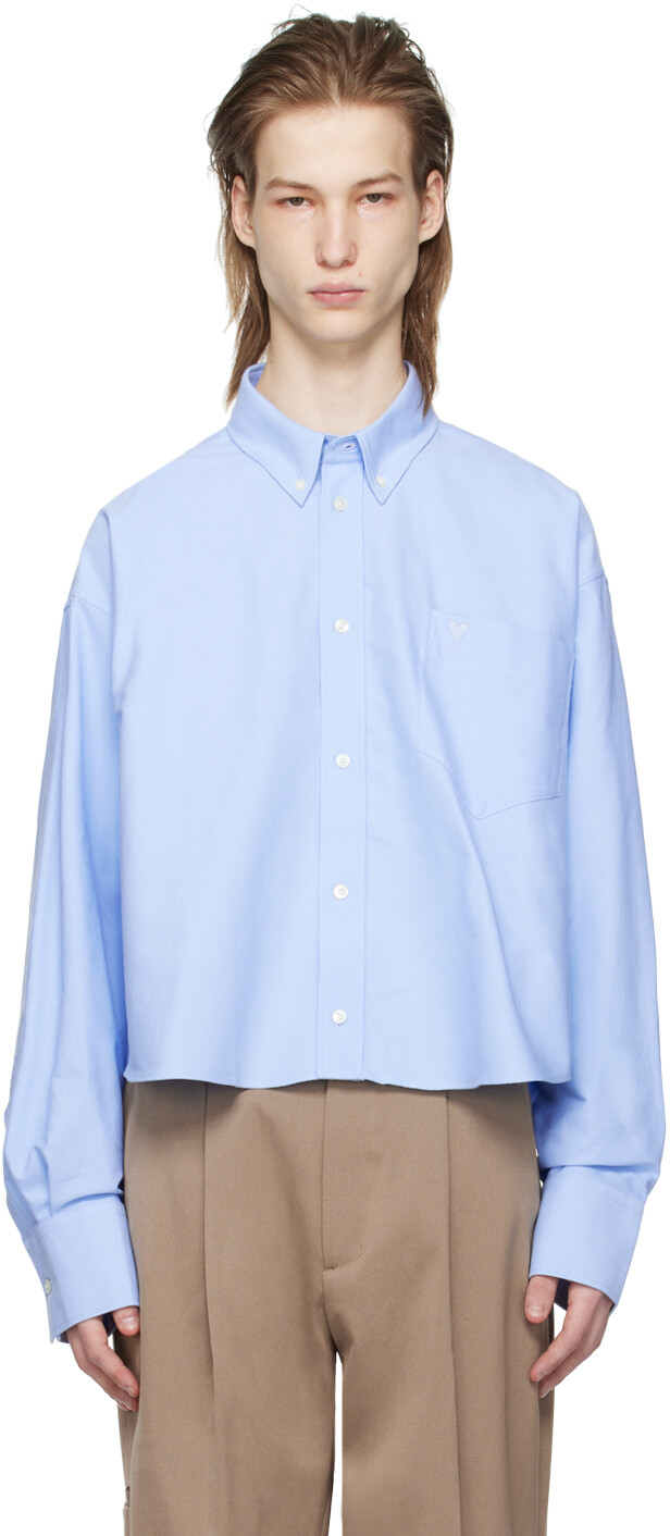 

Синяя рубашка Ami de Cœur Ami Paris, цвет Cashmere blue
