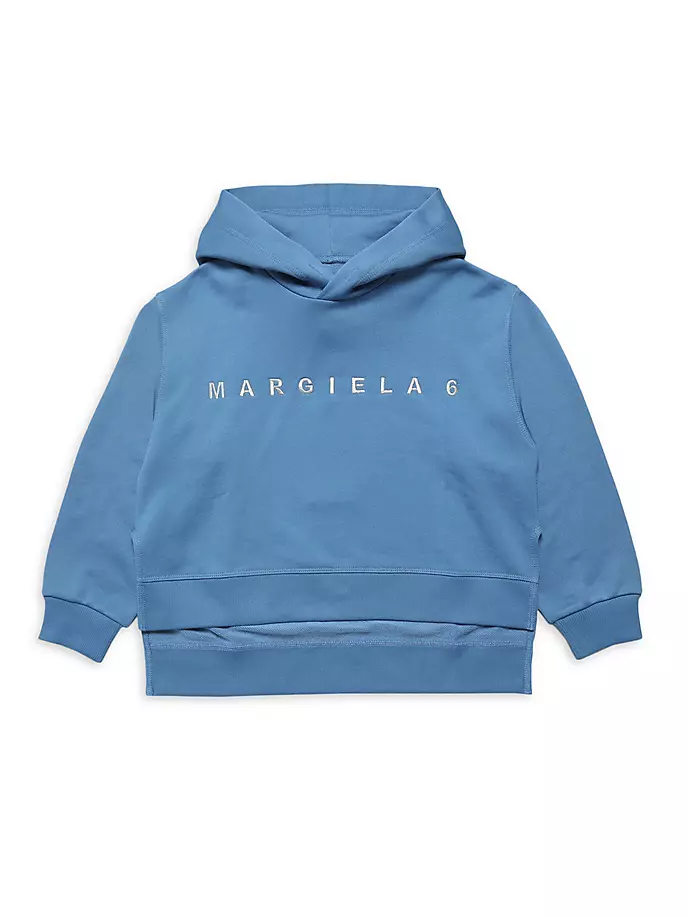 

Толстовка с вышитым логотипом Little Kid's & Kid's Mm6 Maison Margiela, синий