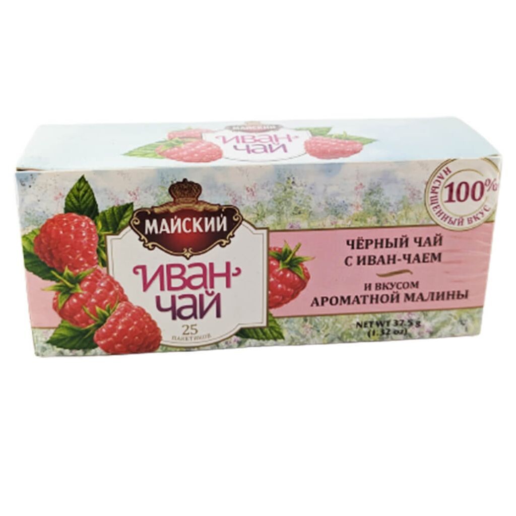 

Черный чай Maiski Chai с кипреем и кусочками малины 25 пакетиков Sonstige