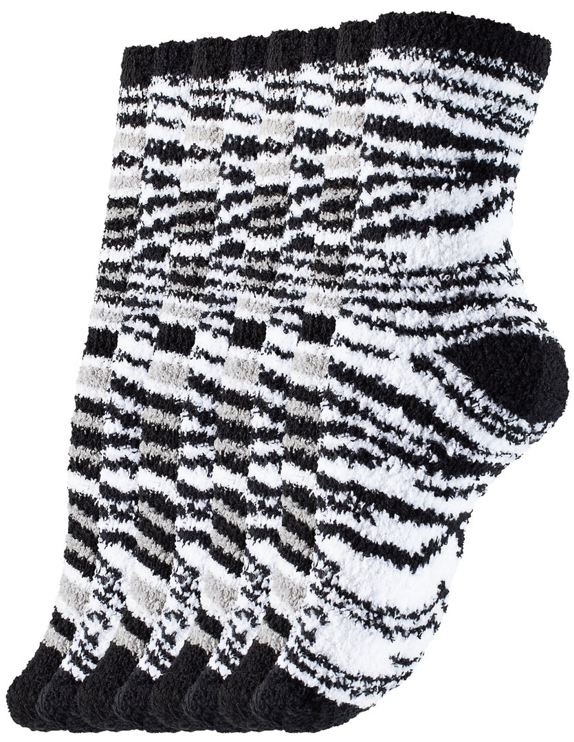 Носки Yenita Kuschel 8 шт Homesocks, цвет Zebra