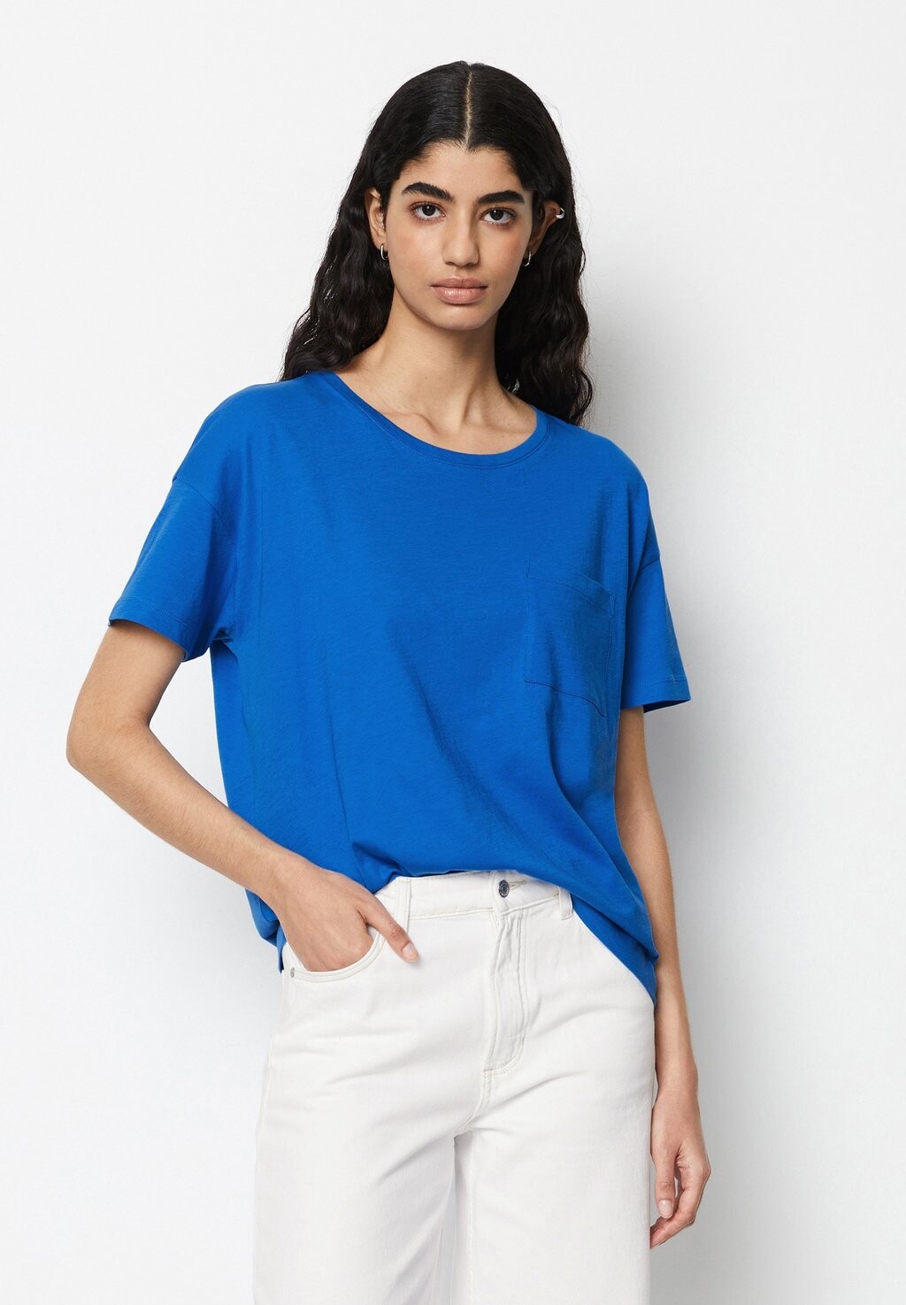 

Базовая футболка ROUNDNECK CHESTPOCK Marc O'Polo DENIM, синий