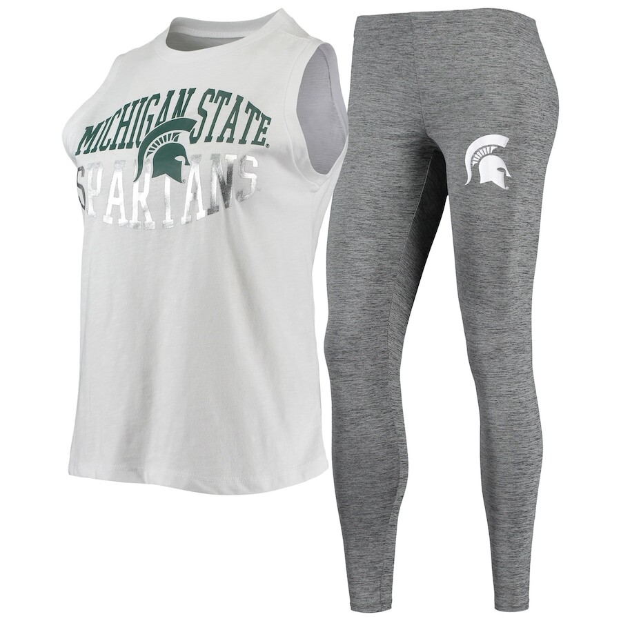 

Пижамный комплект Concepts Sport Michigan State Spartans, угольный